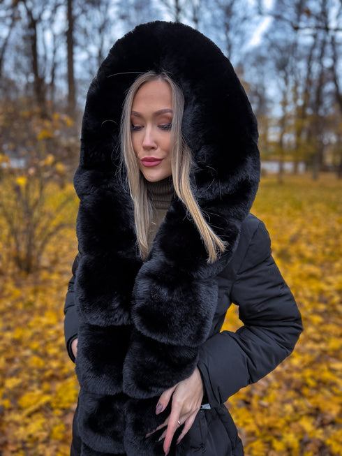 Virsjaka ar pūku priekšpusē "NORDELLE" FC7505 - MELNA PRE-ORDER